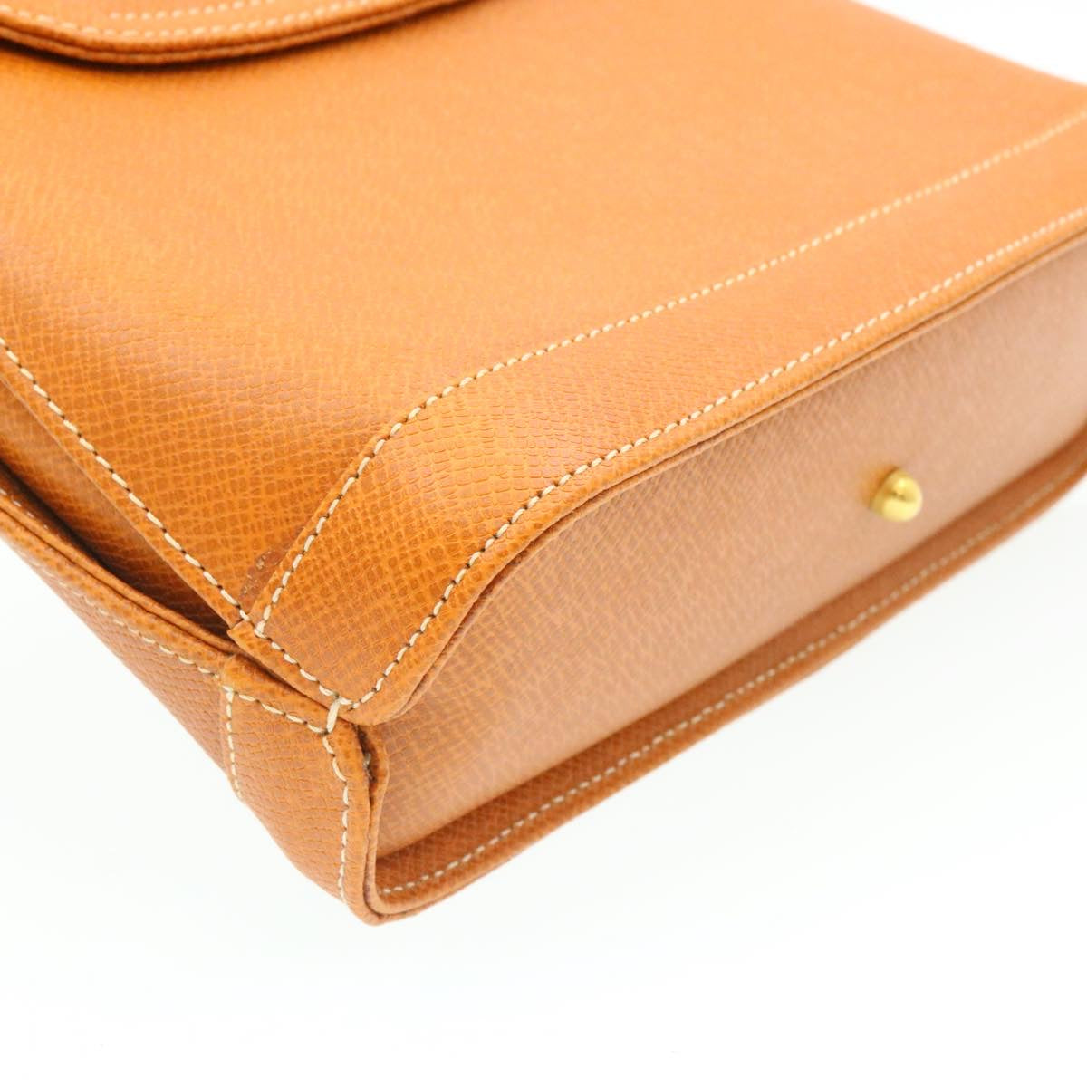 VALENTINO Shoulder Bag Leather Orange Auth ar5163