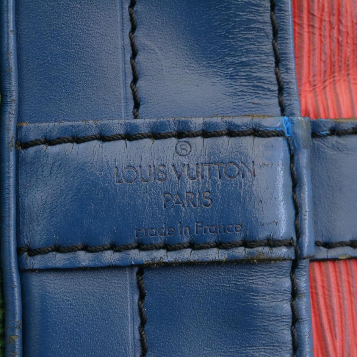 LOUIS VUITTON Epi Noe Tricolor Shoulder Bag Red Blue Green M44082 LV Auth ar5434