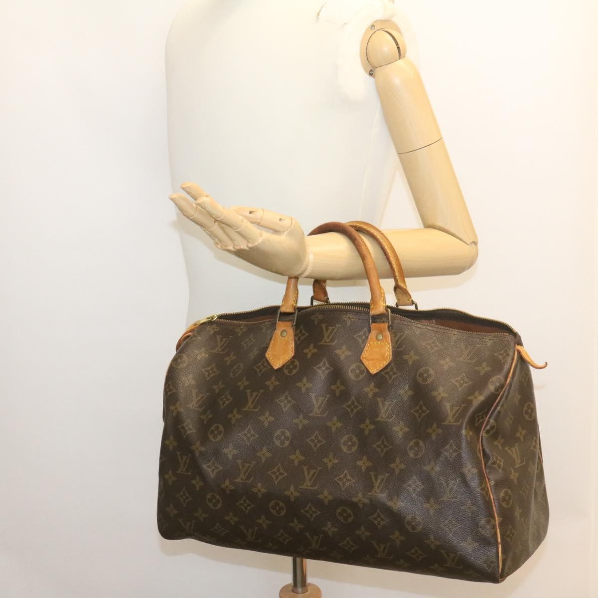 LOUIS VUITTON Monogram Speedy 40 Hand Bag M41522 LV Auth ar5611