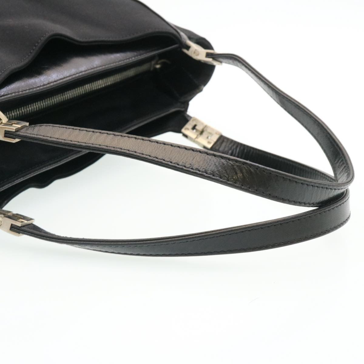 FENDI Hand Bag Nylon Black Auth ar5884