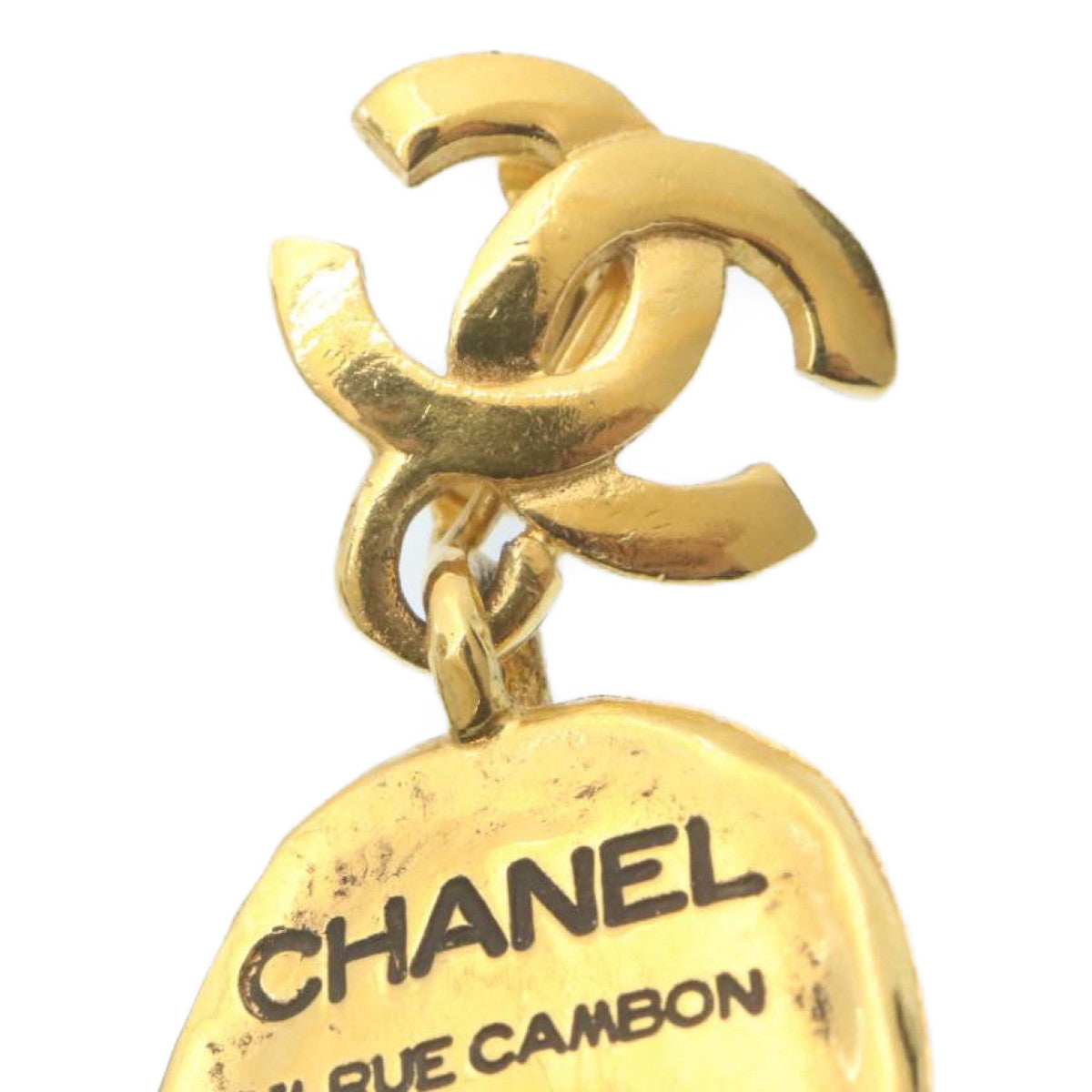 CHANEL Earring Gold CC Auth ar5931 - 0