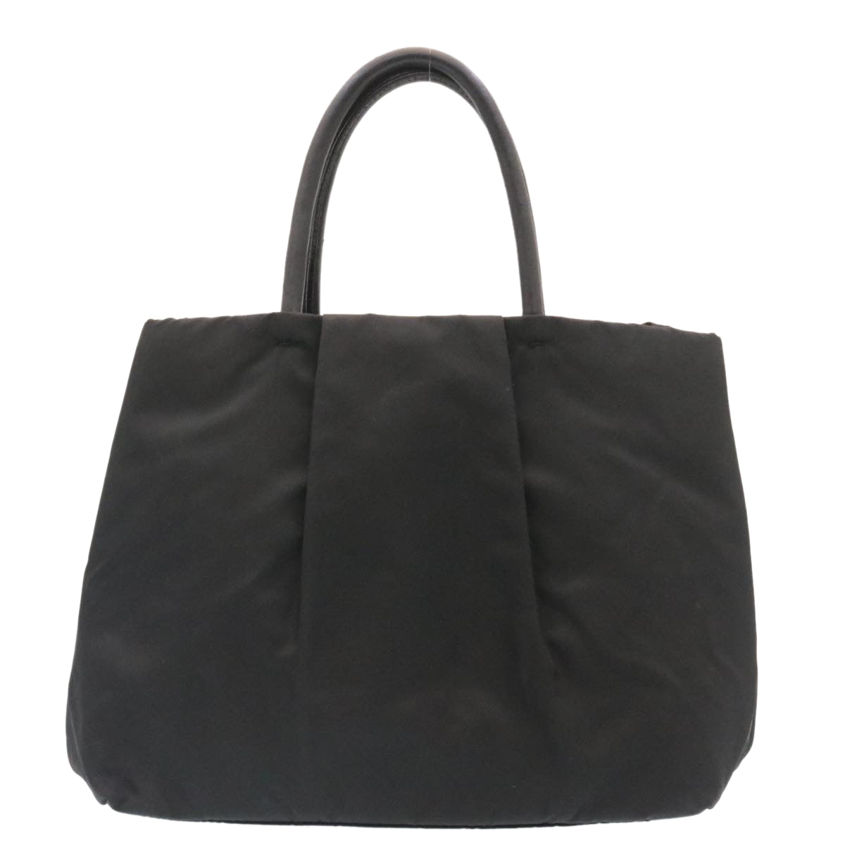 PRADA Hand Bag Nylon Leather Black Auth ar6238 - 0
