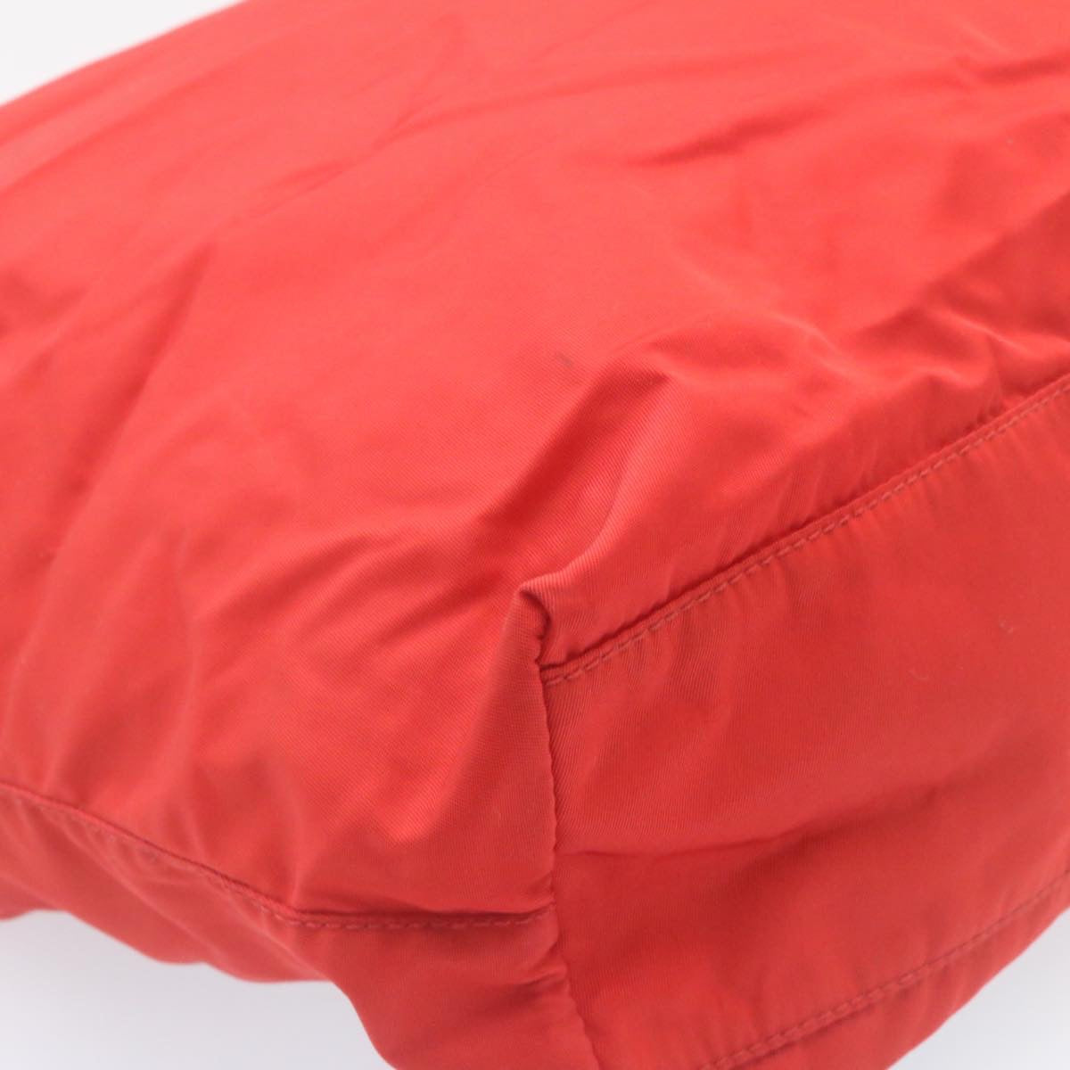 PRADA Tessuto Robot Tote Bag Nylon Red Auth ar6251