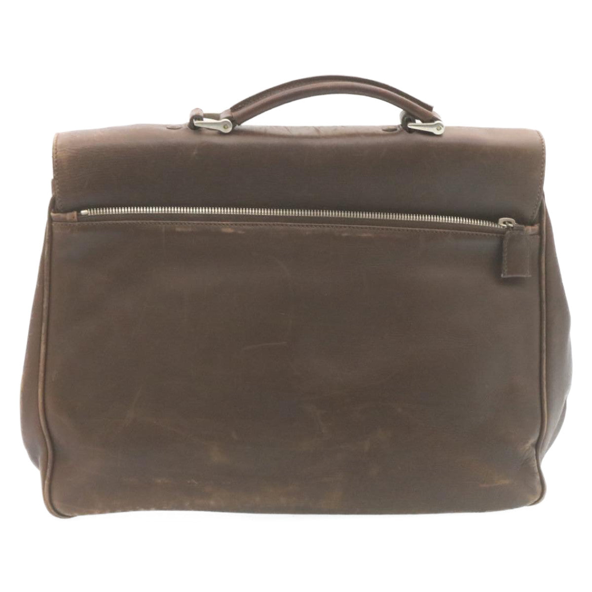 PRADA Leather Hand Bag Brown Auth ar6360 - 0