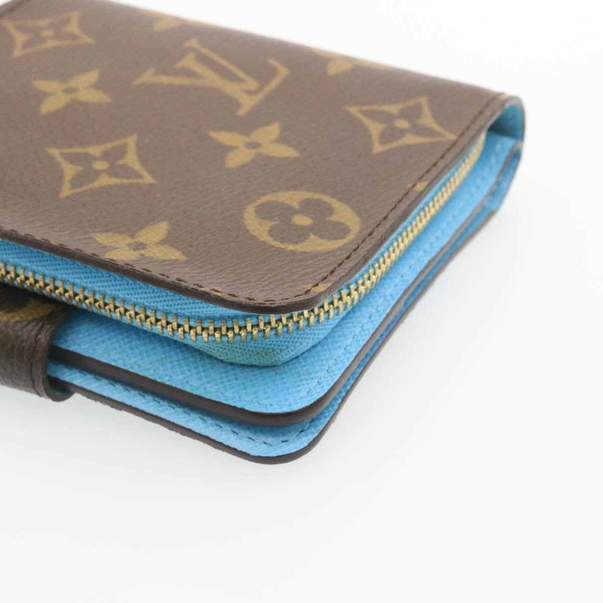 LOUIS VUITTON Monogram groom Compact zip Wallet M60036 LV Auth ar6374