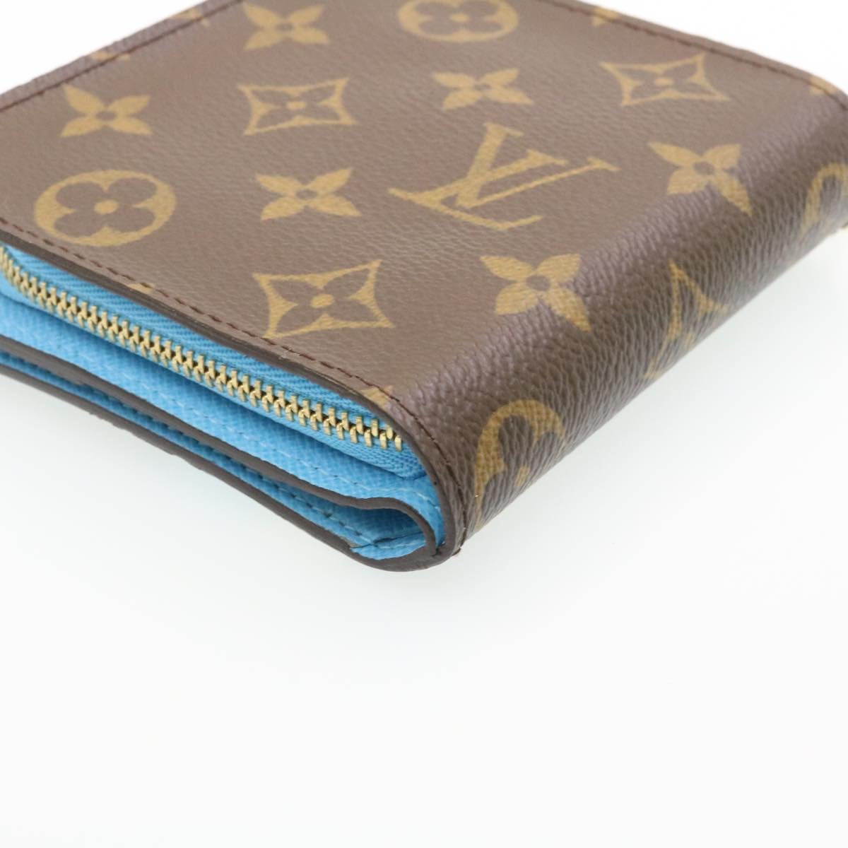 LOUIS VUITTON Monogram groom Compact zip Wallet M60036 LV Auth ar6374