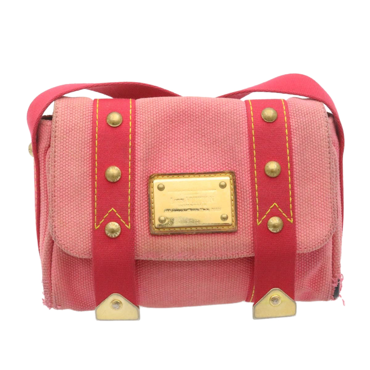 LOUIS VUITTON Antigua Sac Rabat Shoulder Bag Pink LV Auth ar6410