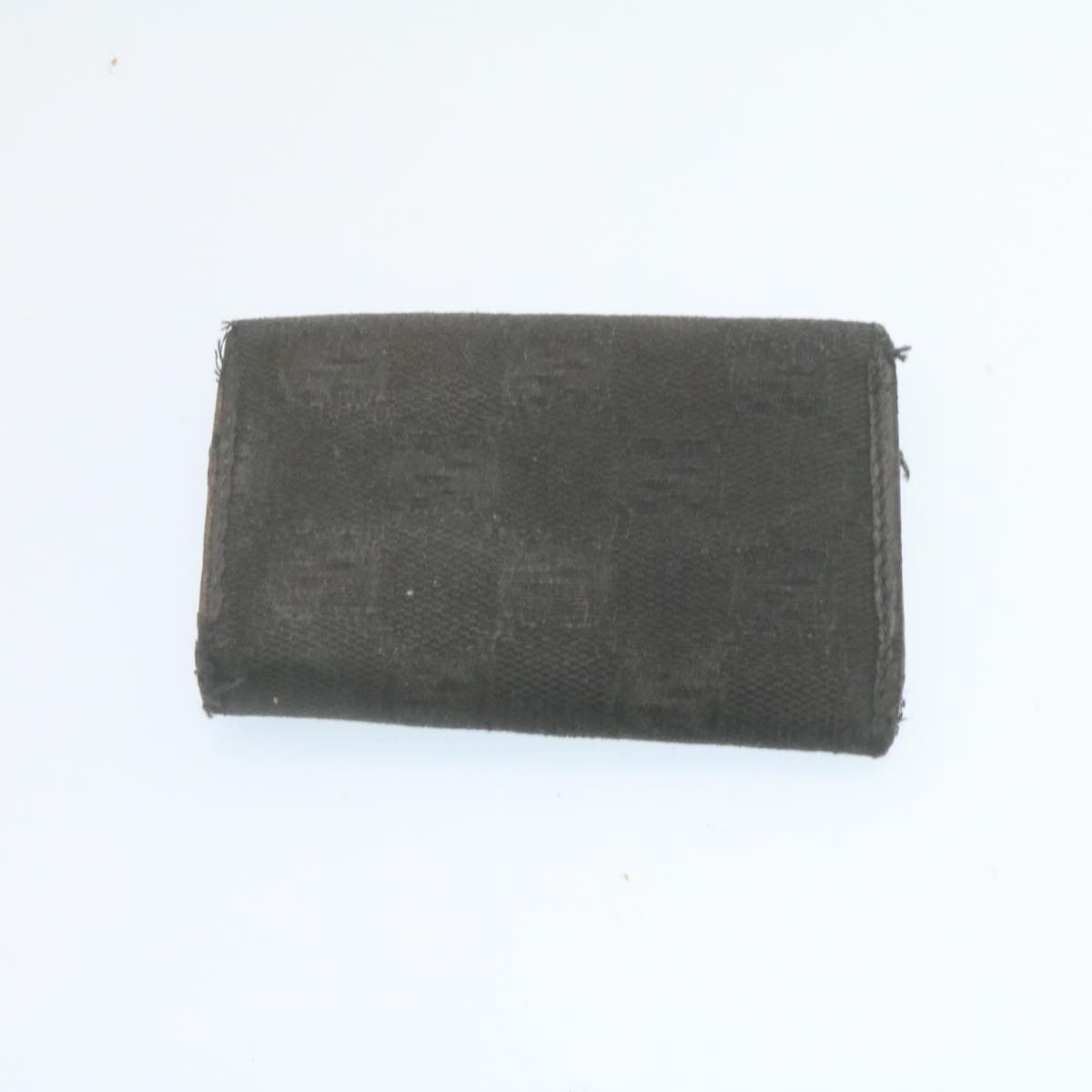 GUCCI GG Canvas Key Case Leather 6Set Black White Auth ar6421
