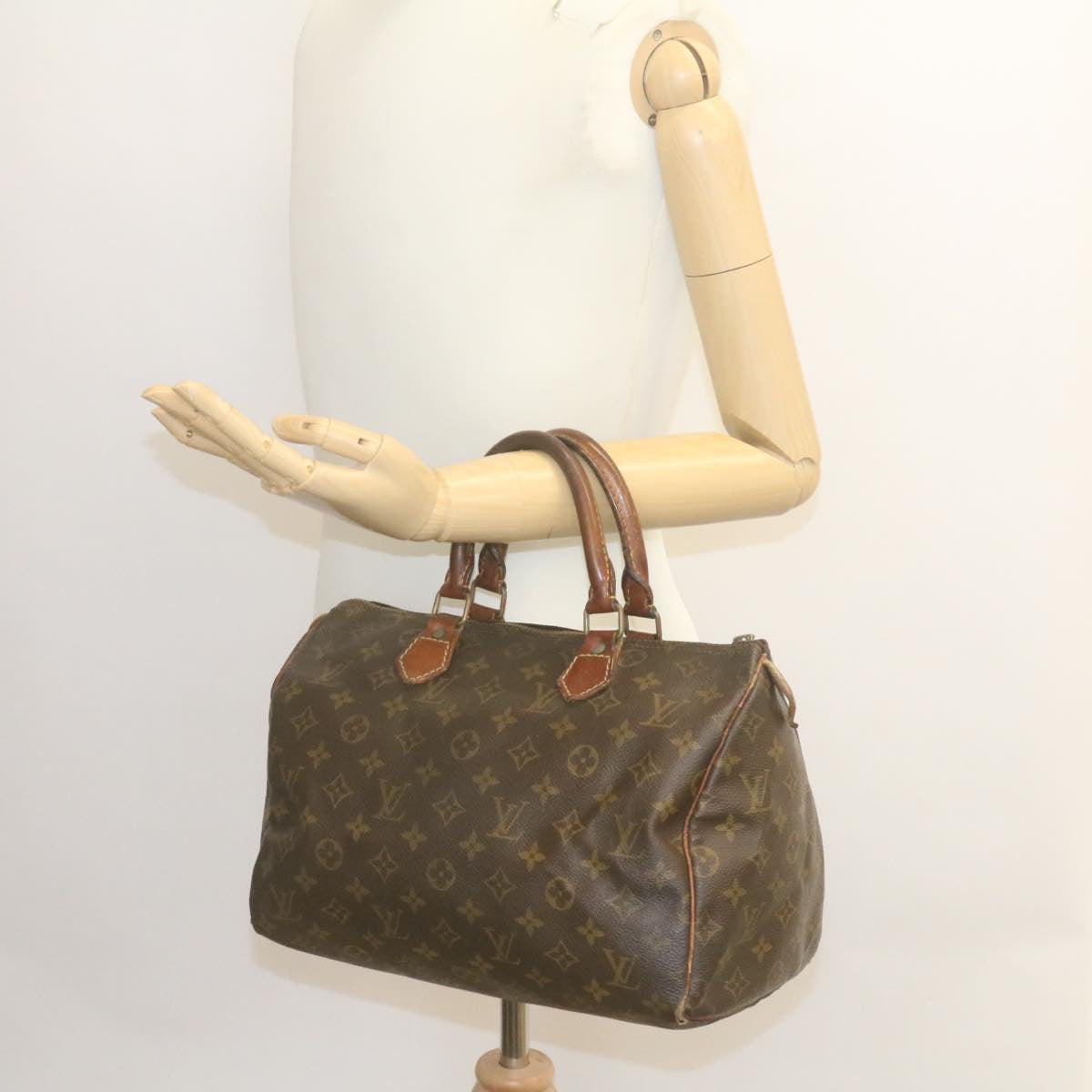 LOUIS VUITTON Monogram Speedy 30 Hand Bag M41526 LV Auth ar6431