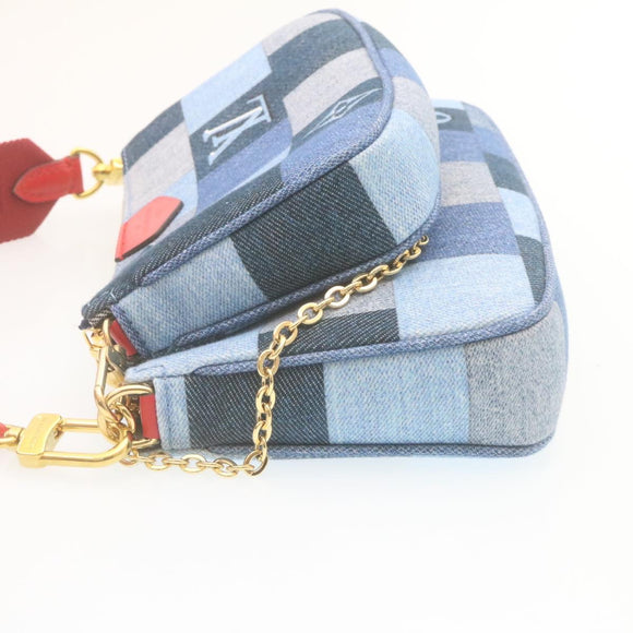 LOUIS VUITTON Denim Multi Pochette Accessoires Shoulder Bag M44990 Auth ar6462A