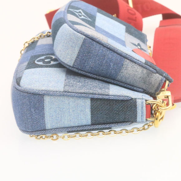 LOUIS VUITTON Denim Multi Pochette Accessoires Shoulder Bag M44990 Auth ar6462A