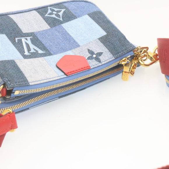 LOUIS VUITTON Denim Multi Pochette Accessoires Shoulder Bag M44990 Auth ar6462A
