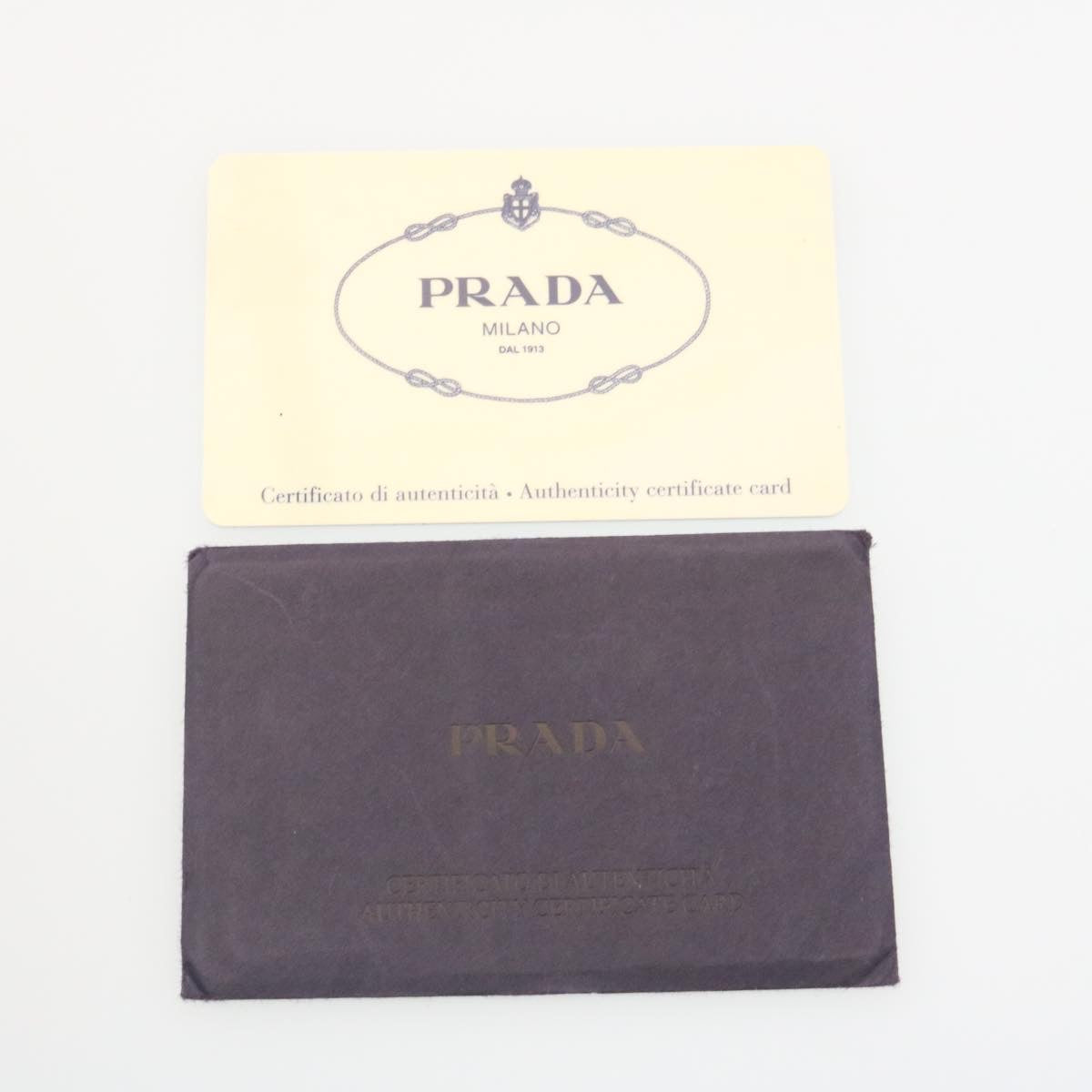 PRADA Shoulder Bag Nylon Leather Black Auth ar6476