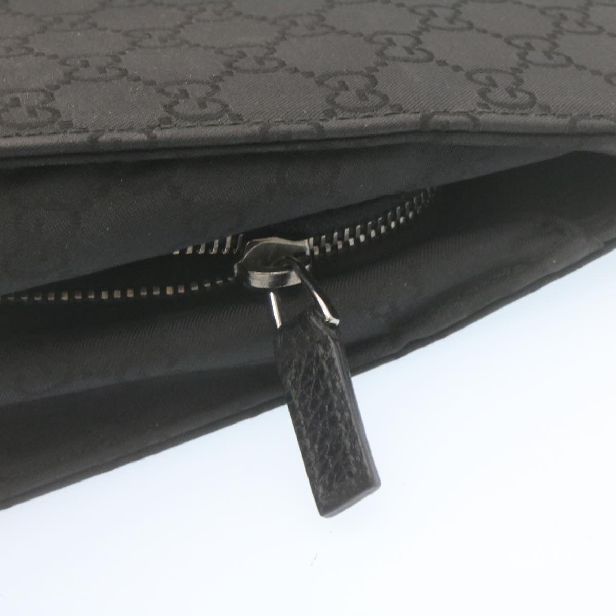 GUCCI GG Canvas Hand Bag Black Auth ar6477