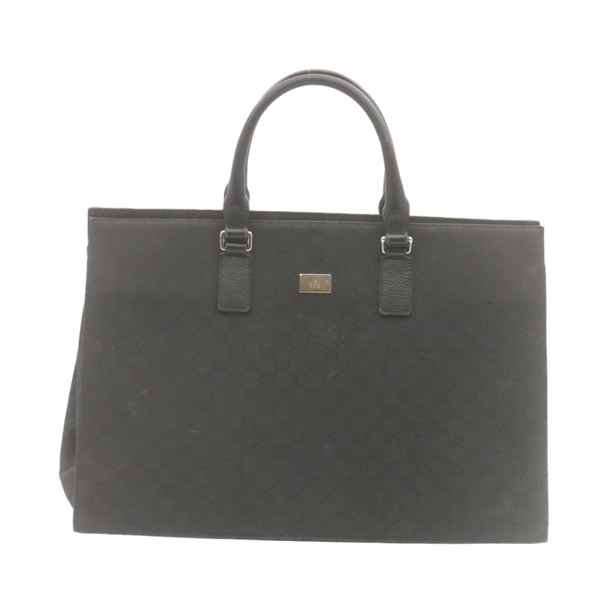 GUCCI GG Canvas Hand Bag Black Auth ar6477