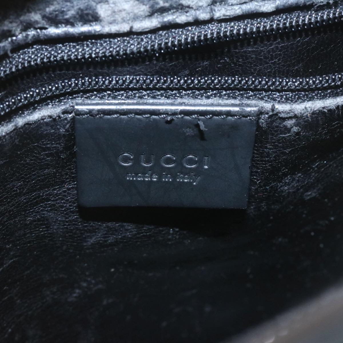 GUCCI Shoulder Bag Leather Black Auth ar6499