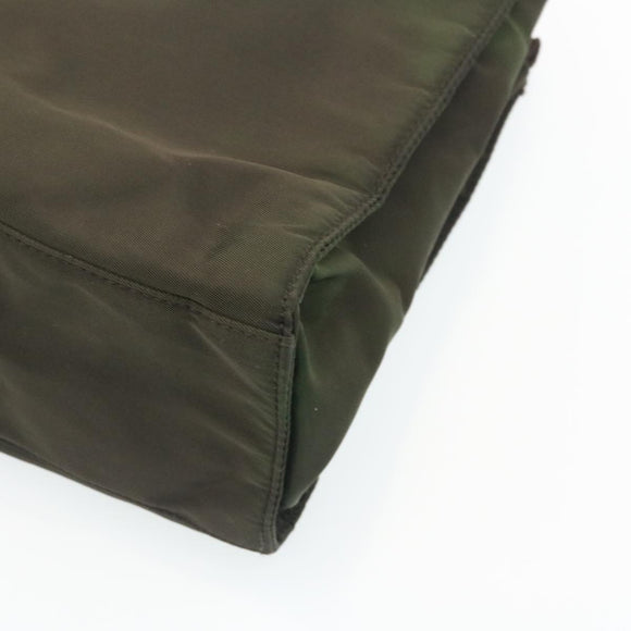PRADA Hand Bag Nylon Khaki Auth ar6503