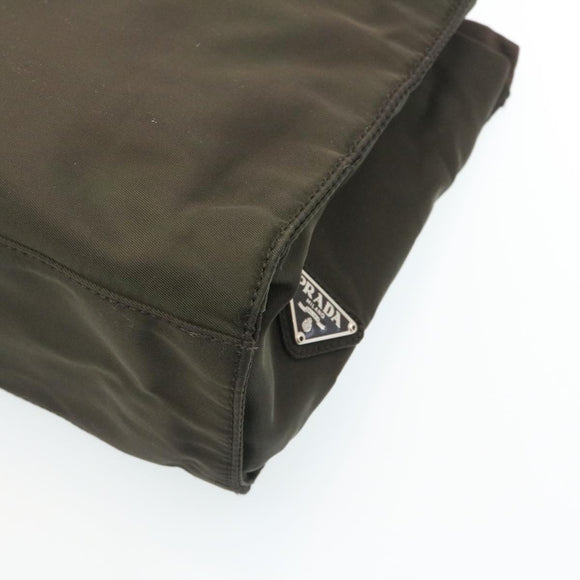 PRADA Hand Bag Nylon Khaki Auth ar6503