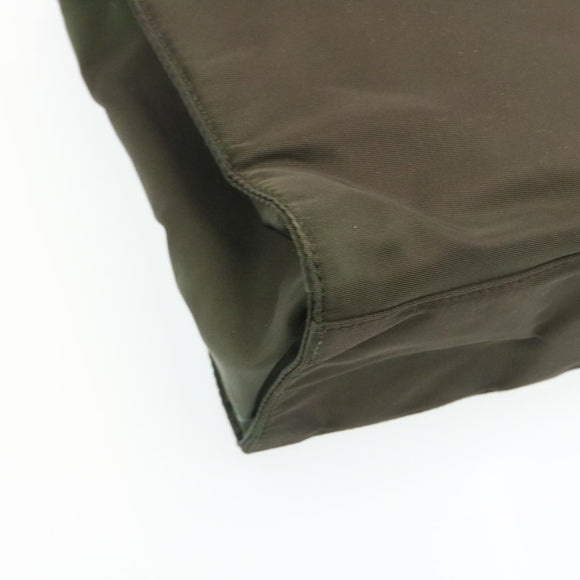 PRADA Hand Bag Nylon Khaki Auth ar6503