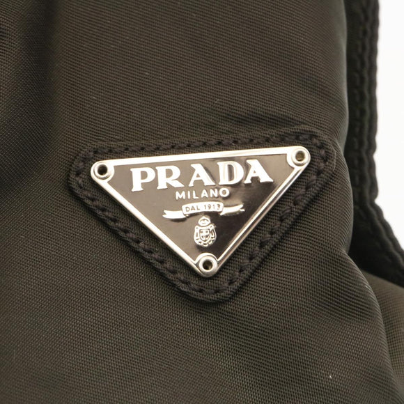 PRADA Hand Bag Nylon Khaki Auth ar6503