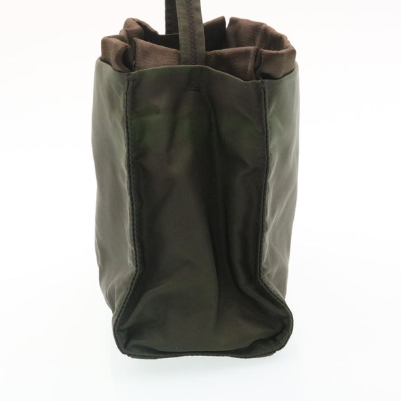 PRADA Hand Bag Nylon Khaki Auth ar6503