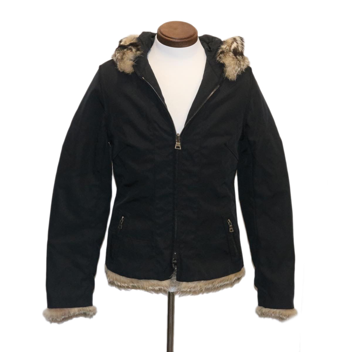 PRADA Sports Coat Jacket Polyester Black Auth ar6513 - 0