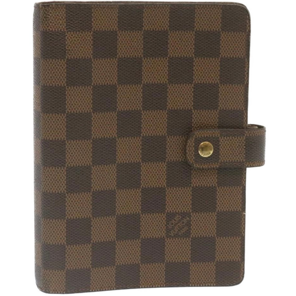 LOUIS VUITTON Damier Ebene Agenda MM Day Planner Cover R20935 LV Auth ar6536