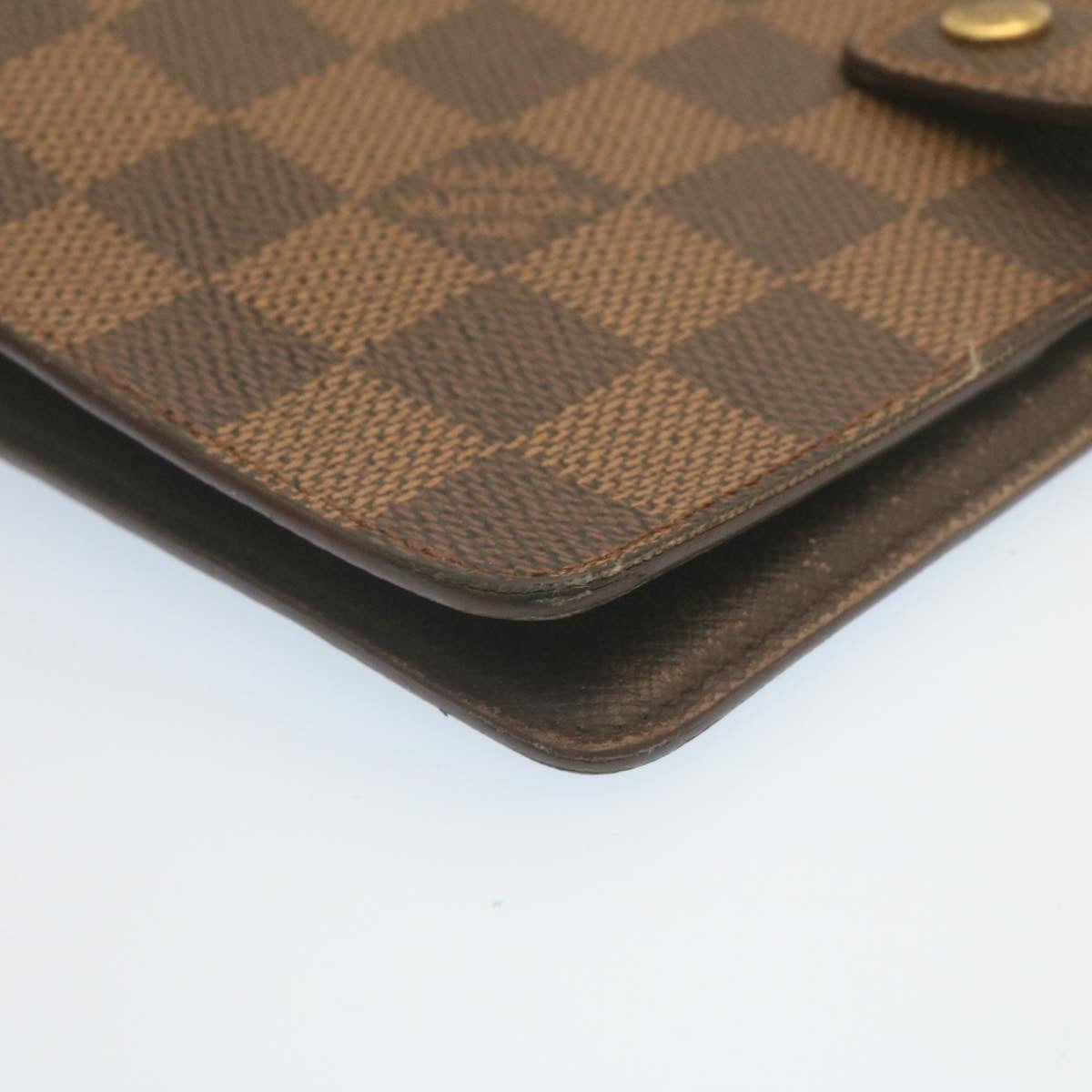 LOUIS VUITTON Damier Ebene Agenda MM Day Planner Cover R20935 LV Auth ar6536