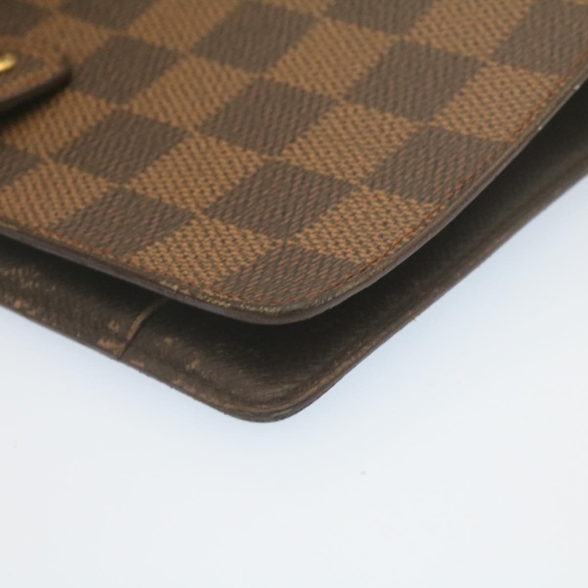 LOUIS VUITTON Damier Ebene Agenda MM Day Planner Cover R20935 LV Auth ar6536