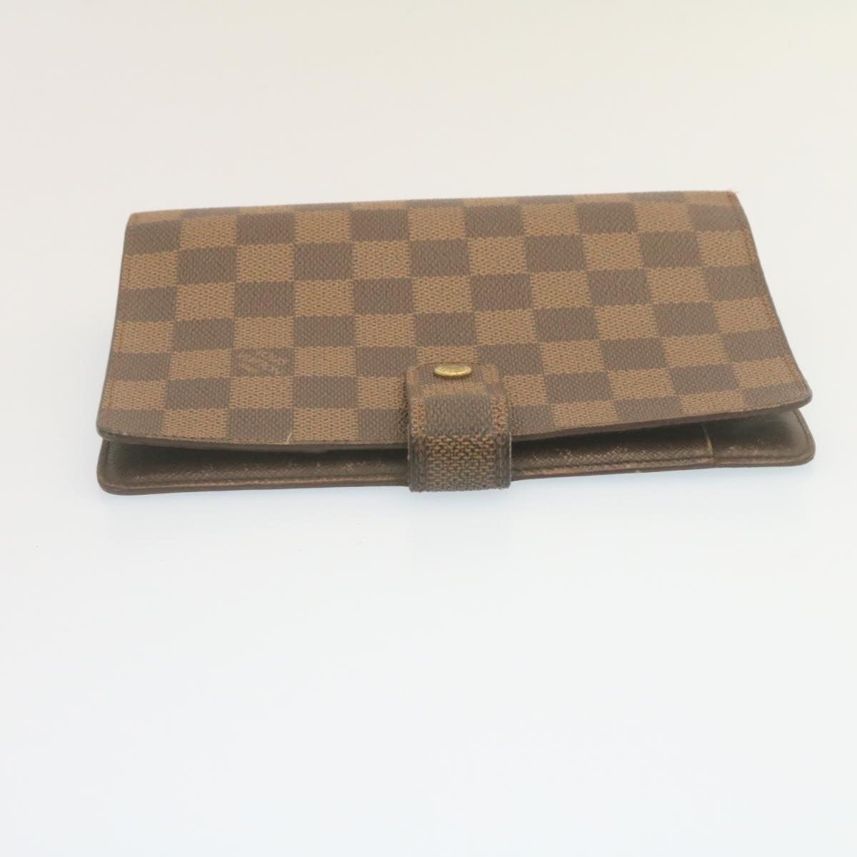 LOUIS VUITTON Damier Ebene Agenda MM Day Planner Cover R20935 LV Auth ar6536