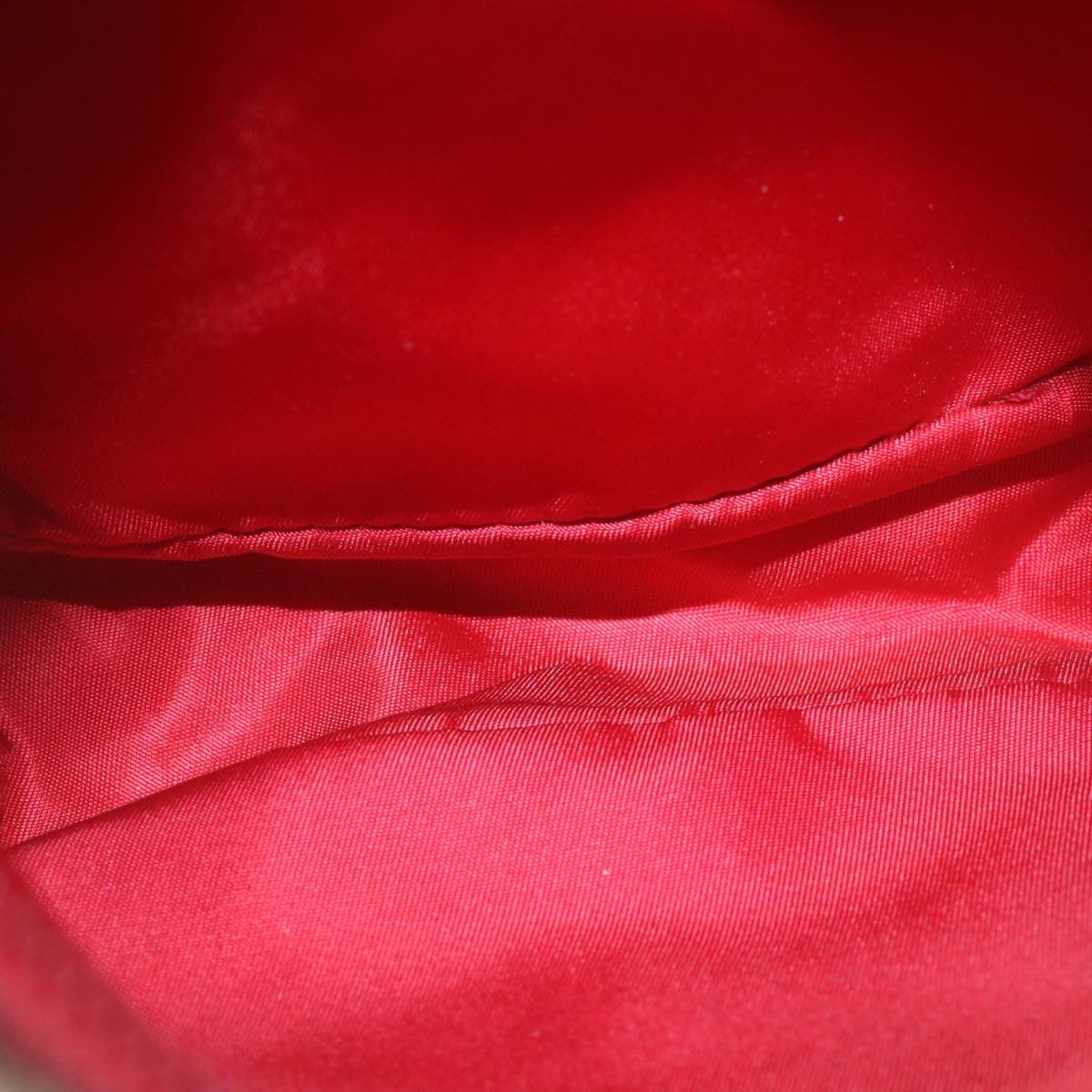 PRADA Hand Bag Canvas Beige Red Auth ar6592