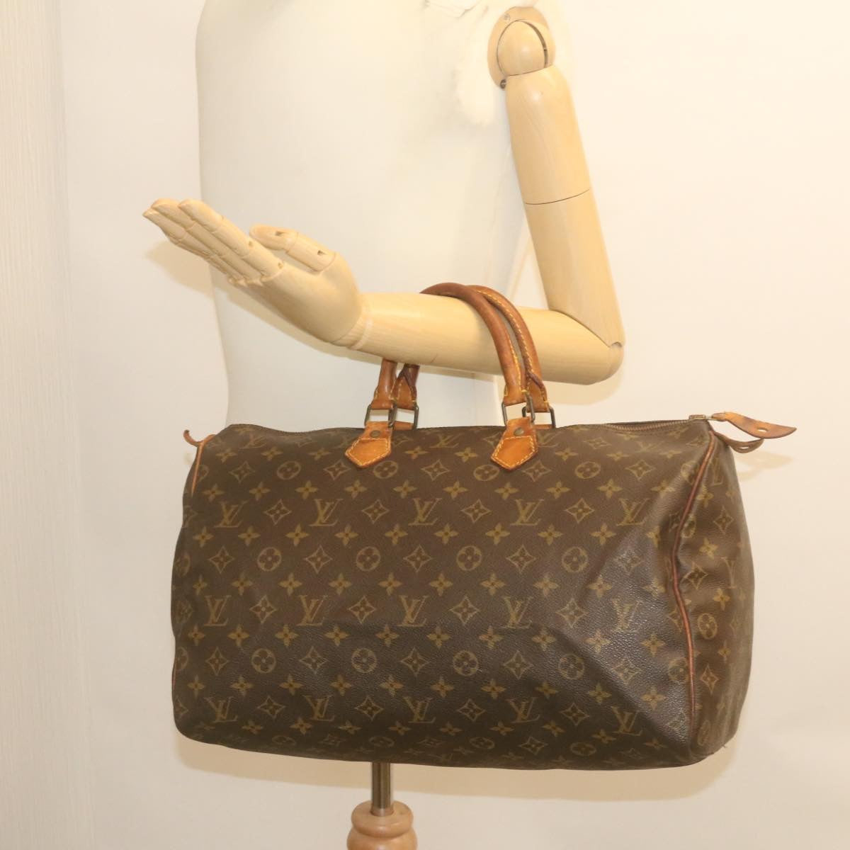 LOUIS VUITTON Monogram Speedy 40 Hand Bag M41522 LV Auth ar6595