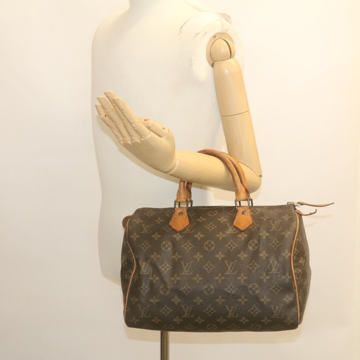 LOUIS VUITTON Monogram Speedy 30 Hand Bag M41526 LV Auth ar6669