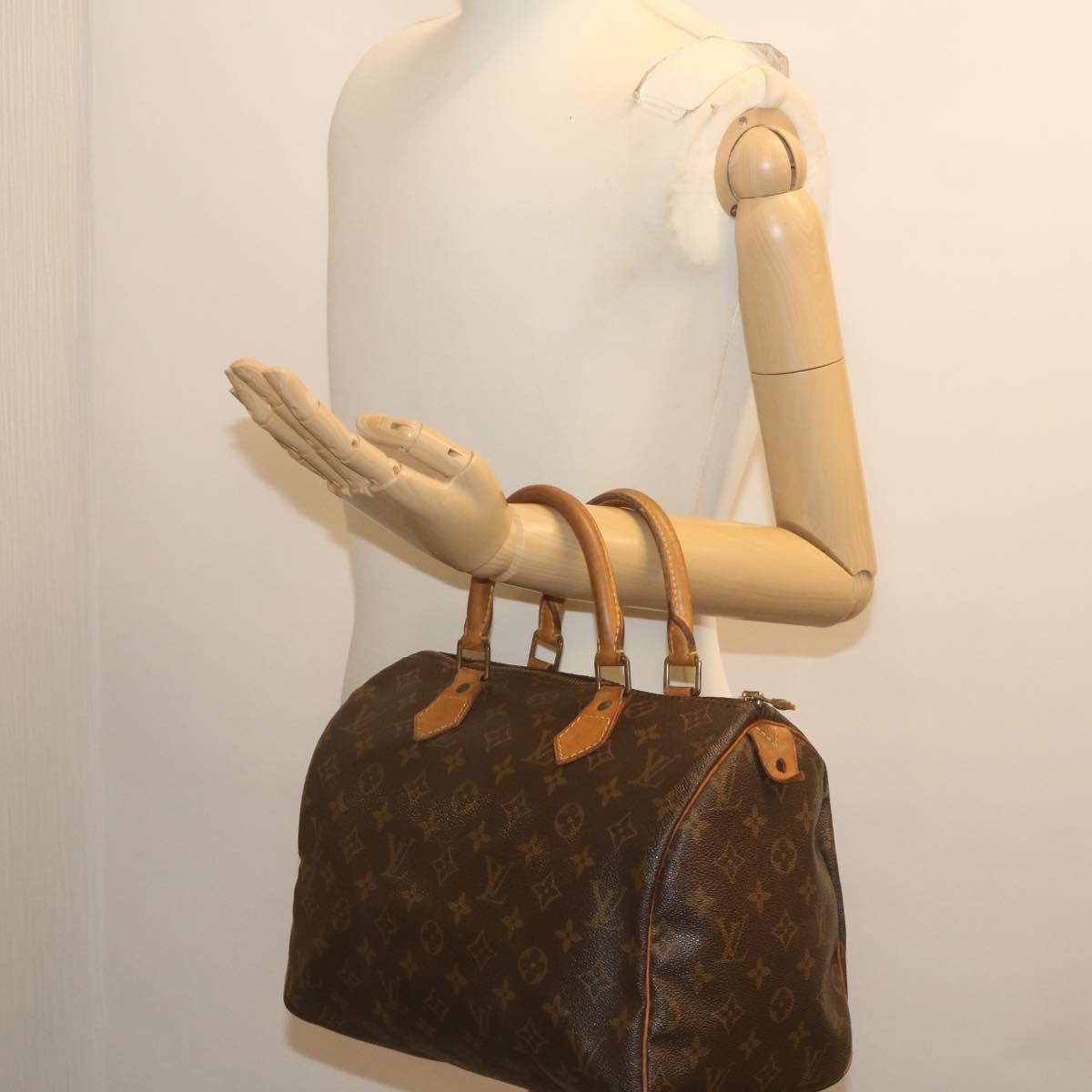 LOUIS VUITTON Monogram Speedy 30 Hand Bag M41526 LV Auth ar6703