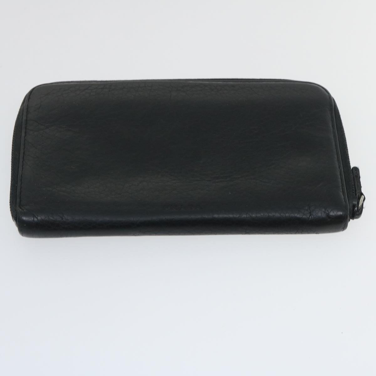 PRADA Safiano Leather Long Wallet 3Set Black Auth ar6766