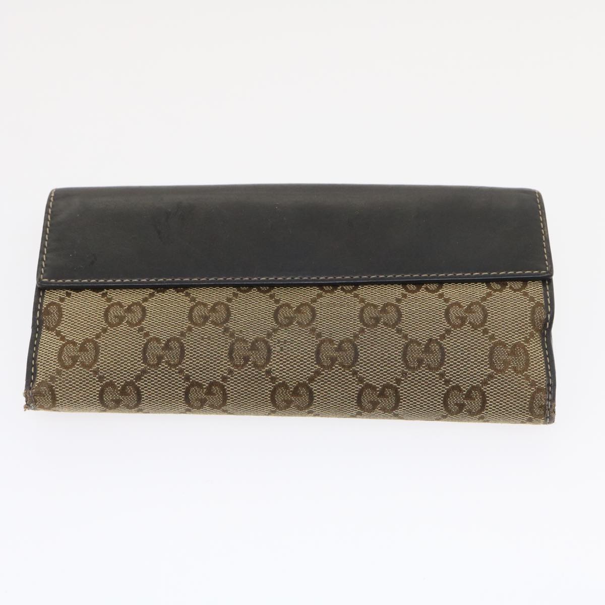 GUCCI GG Canvas Long Wallet Leather 5Set Beige Red black Auth ar6787