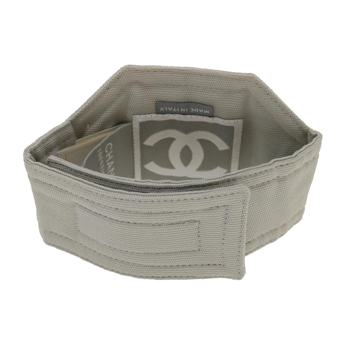 CHANEL Bangle Bracelet Gray CC Auth ar6832