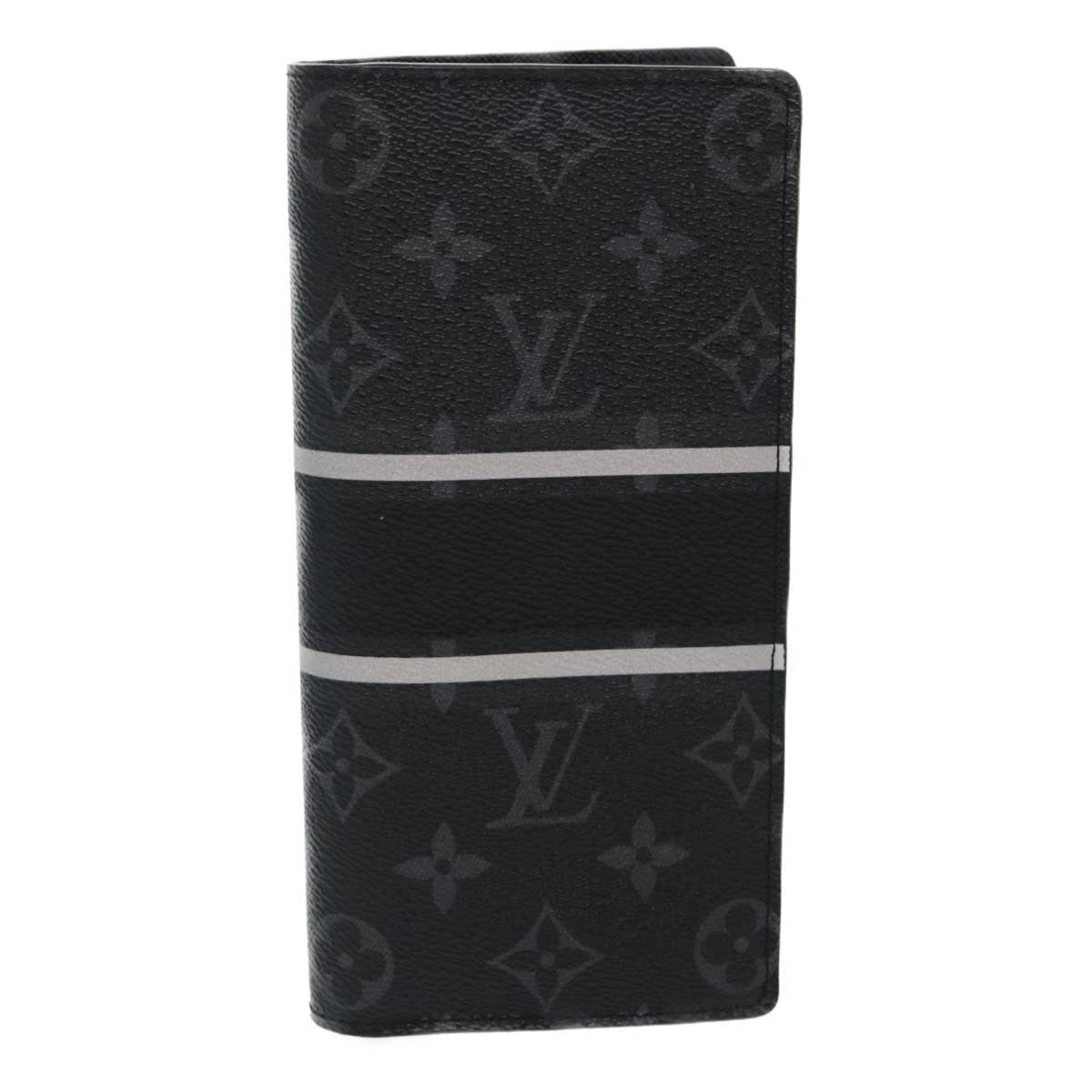 LOUIS VUITTON Eclipse Flash Portefeuille Braza Long Wallet M64438 LV Auth ar6842A