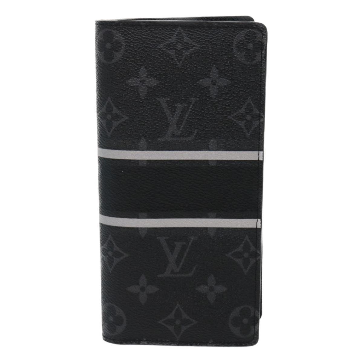 LOUIS VUITTON Eclipse Flash Portefeuille Braza Long Wallet M64438 LV Auth ar6842A