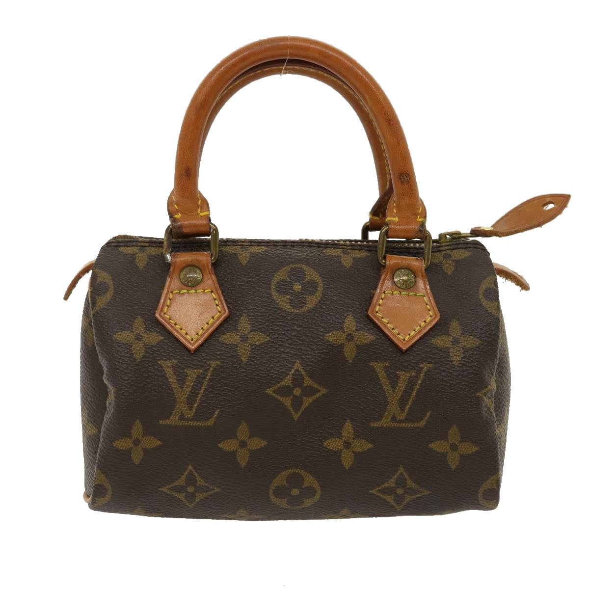 LOUIS VUITTON Monogram Mini Speedy Hand Bag M41534 LV Auth ar6848