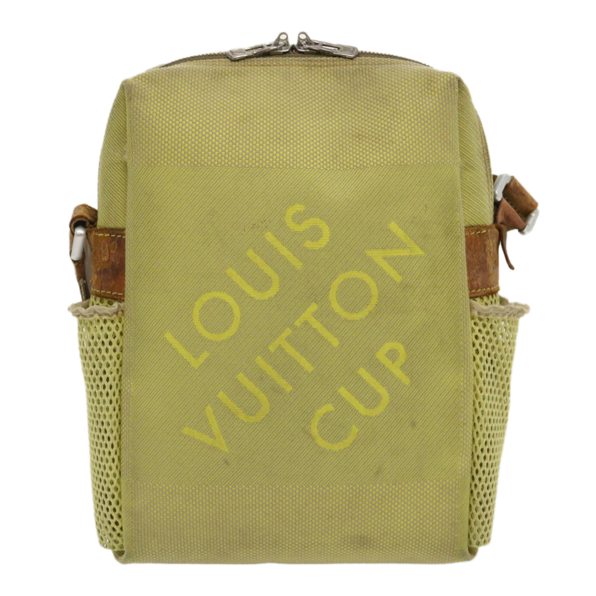 LOUIS VUITTON Damier Geant Weatherly Shoulder Bag Yellow M80636 LV Auth ar6873