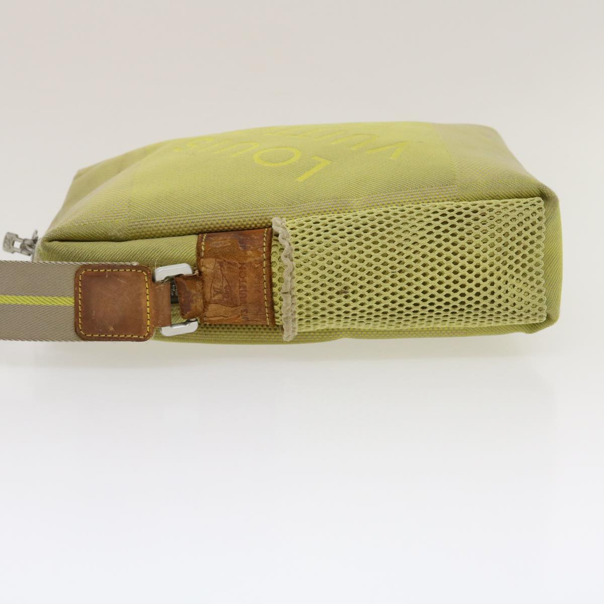LOUIS VUITTON Damier Geant Weatherly Shoulder Bag Yellow M80636 LV Auth ar6873