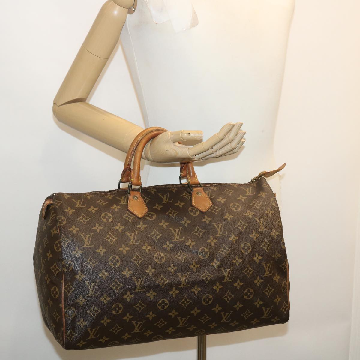 LOUIS VUITTON Monogram Speedy 40 Hand Bag M41522 LV Auth ar6968