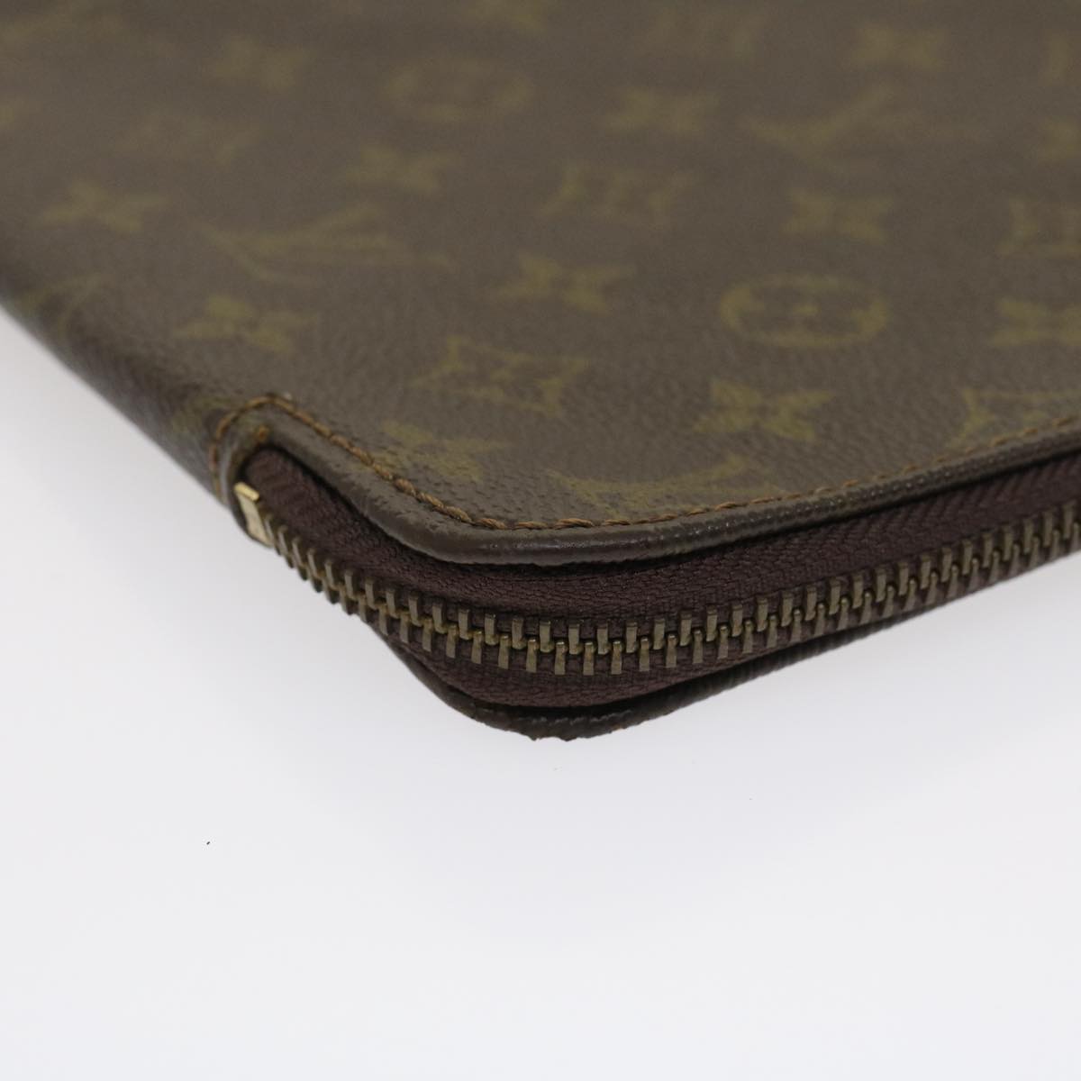 LOUIS VUITTON Monogram Poche Document Briefcase Vintage M53400 LV Auth ar6976