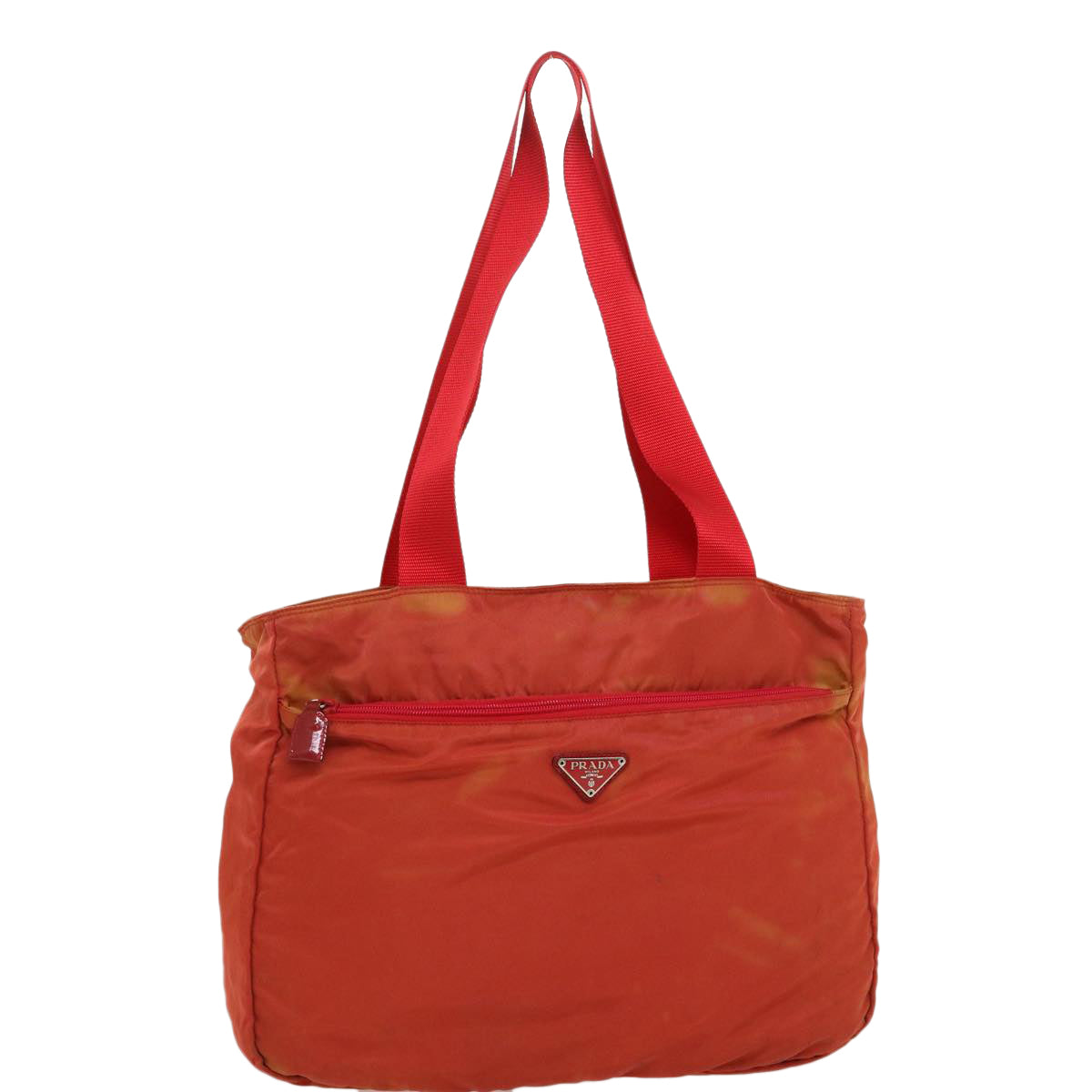 PRADA Tote Bag Nylon Orange Auth ar6987