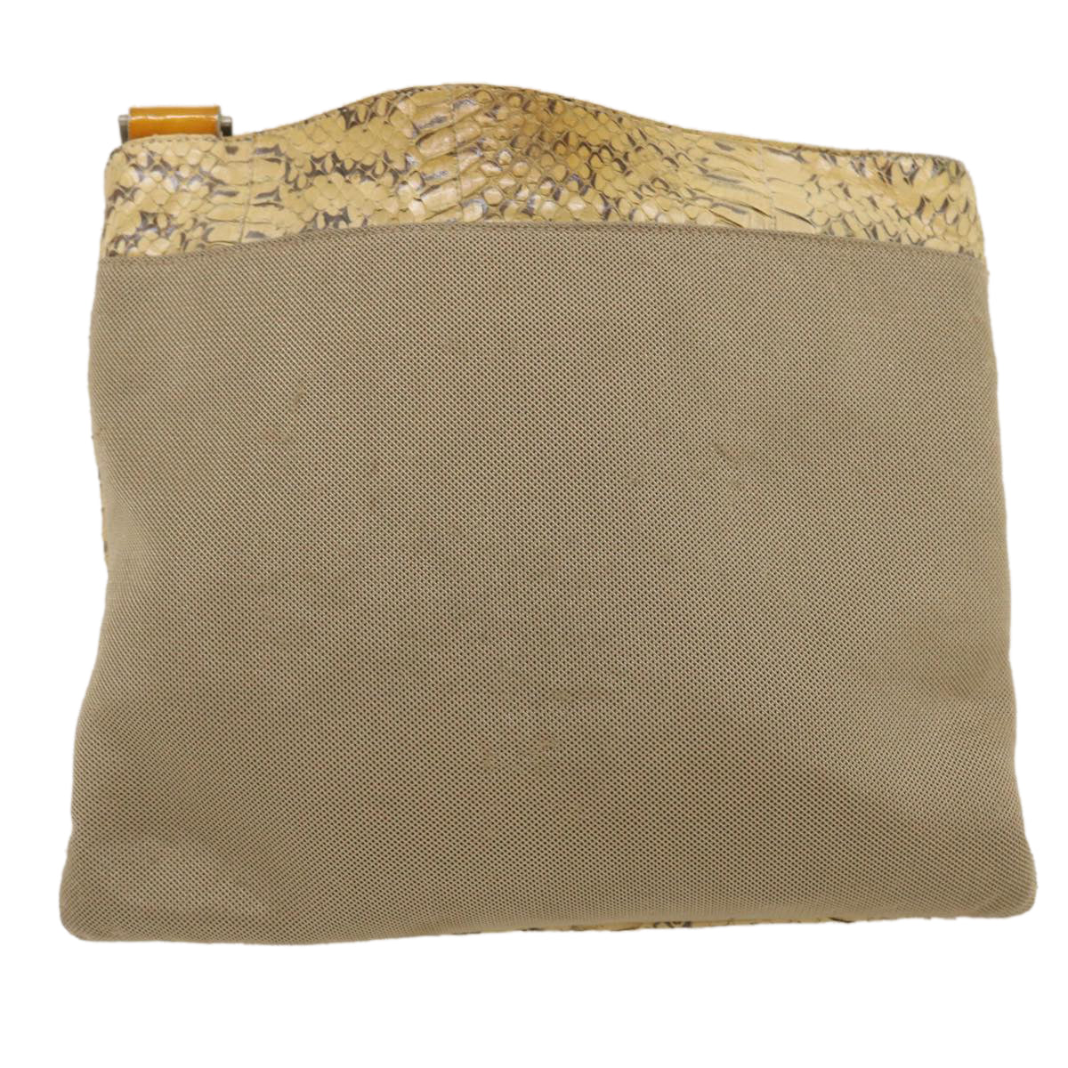 PRADA Shoulder Bag Nylon Skin Beige Auth ar7013 - 0