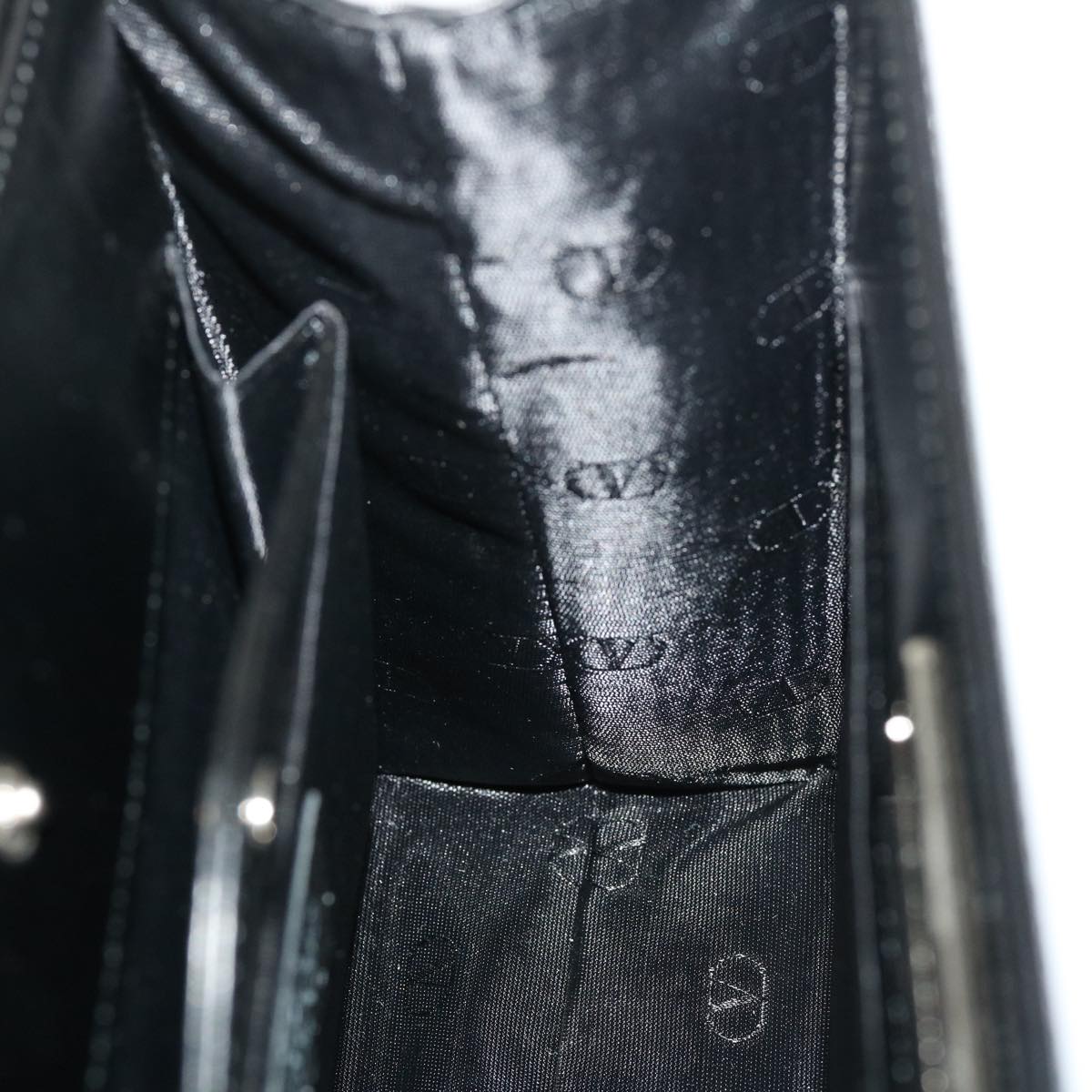 GIVENCHY Hand Bag Leather Black Auth ar7017