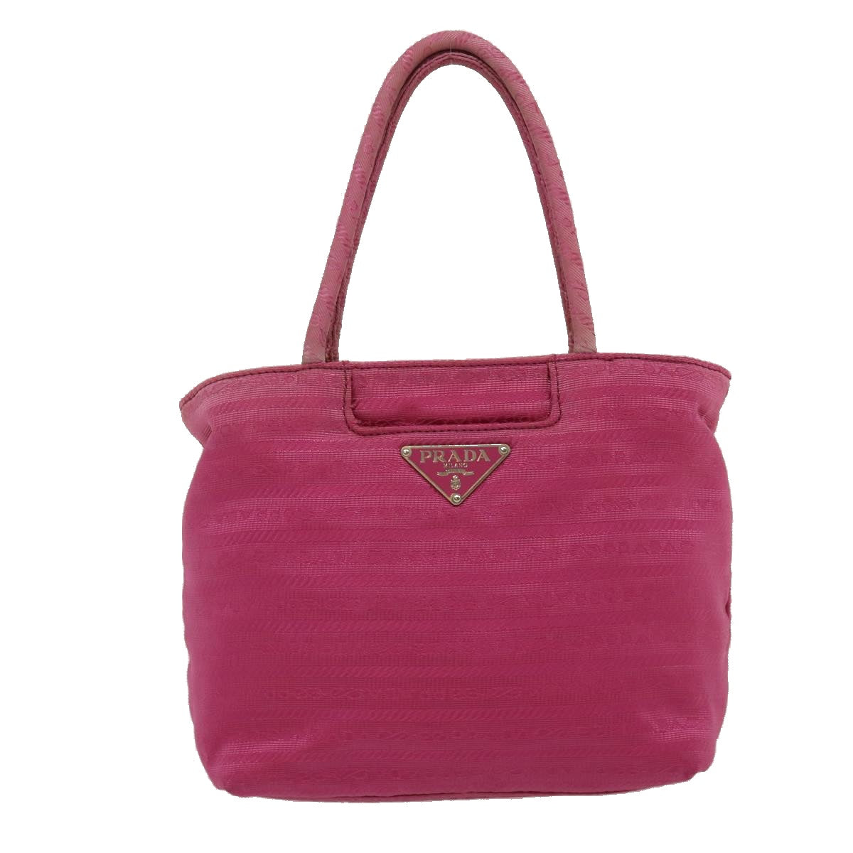 PRADA Hand Bag Nylon Pink Auth ar7046