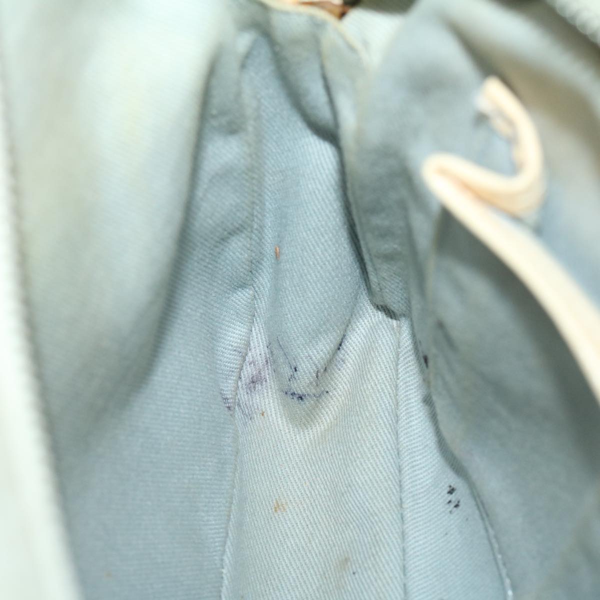 CELINE Macadam Canvas Shoulder Bag Light Blue Auth ar7070