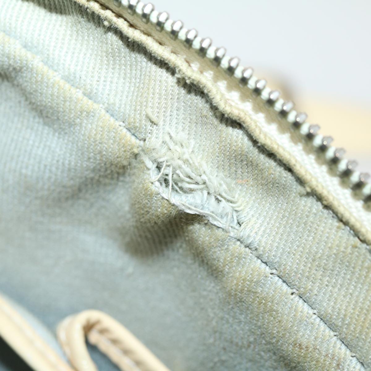 CELINE Macadam Canvas Shoulder Bag Light Blue Auth ar7070